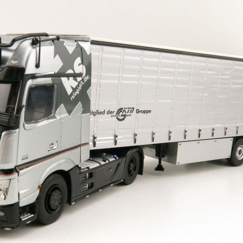Tekno 82267 Mercedes Benz Actros 4x2 Truck and Curtainside Trailer - RS Logistiek - Scale 1:50