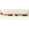Tekno 82402 Australian Double Flatbed Trailer Set with Dolly Red Scale 1:50