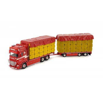 Tekno 82667 Scania CS Highline Truck with Trailer with Straw Load - Vandemoortel - Scale 1:50