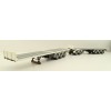 Tekno 82836 Australian Double Flatbed Trailer Set with Dolly White Black Scale 1:50