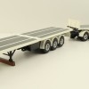 Tekno 82836 Australian Double Flatbed Trailer Set with Dolly White Black Scale 1:50