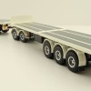 Tekno 82836 Australian Double Flatbed Trailer Set with Dolly White Black Scale 1:50