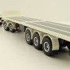 Tekno 82836 Australian Double Flatbed Trailer Set with Dolly White Black Scale 1:50
