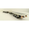 Tekno 82836 Australian Double Flatbed Trailer Set with Dolly White Black Scale 1:50
