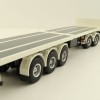 Tekno 82836 Australian Double Flatbed Trailer Set with Dolly White Black Scale 1:50