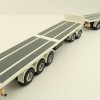 Tekno 82836 Australian Double Flatbed Trailer Set with Dolly White Black Scale 1:50