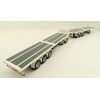 Tekno 82836 Australian Double Flatbed Trailer Set with Dolly White Black Scale 1:50