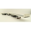 Tekno 82836 Australian Double Flatbed Trailer Set with Dolly White Black Scale 1:50