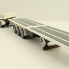 Tekno 82836 Australian Double Flatbed Trailer Set with Dolly White Black Scale 1:50