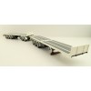 Tekno 82836 Australian Double Flatbed Trailer Set with Dolly White Black Scale 1:50