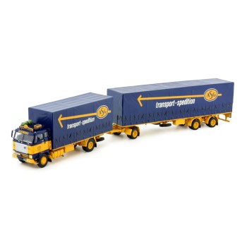 Tekno 82861 - Volvo F88 4x2 Rigid Truck with Curtainside Trailer - ASG Sigurd Andersson - Scale 1:50