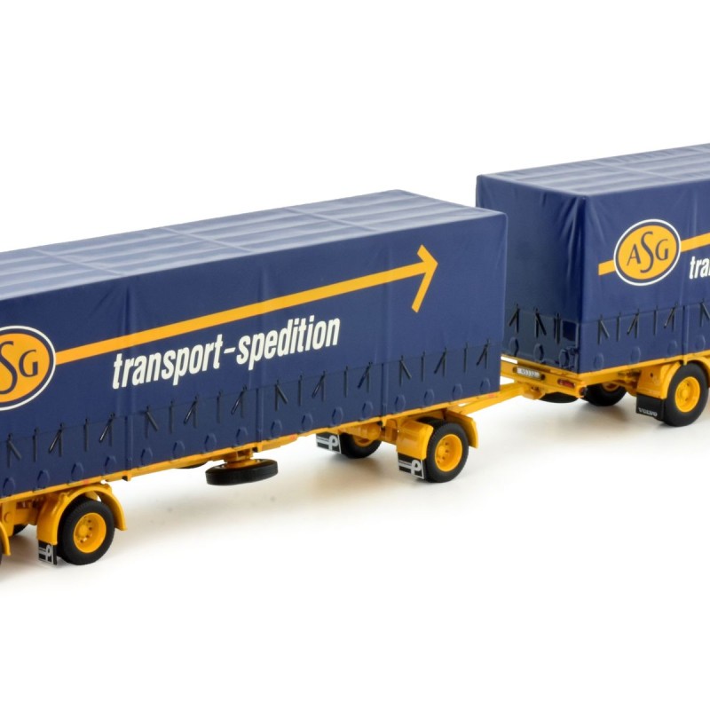 Tekno 82861 - Volvo F88 4x2 Rigid Truck with Curtainside Trailer - ASG Sigurd Andersson - Scale 1:50