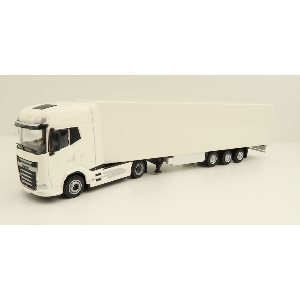 Tekno 83515 - DAF XG+ Truck with Semi 3-axle Reefer Trailer White - Scale 1:87