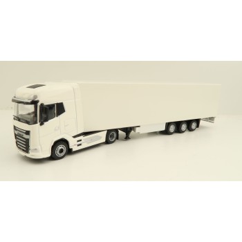 Tekno 83515 - DAF XG+ Truck with Semi 3-axle Reefer Trailer White - Scale 1:87