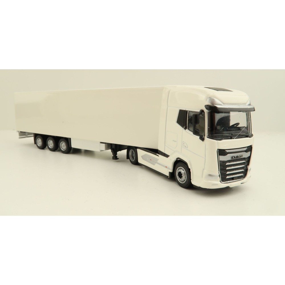 Tekno 83515 - DAF XG+ Truck with Semi 3-axle Reefer Trailer White - Scale 1:87