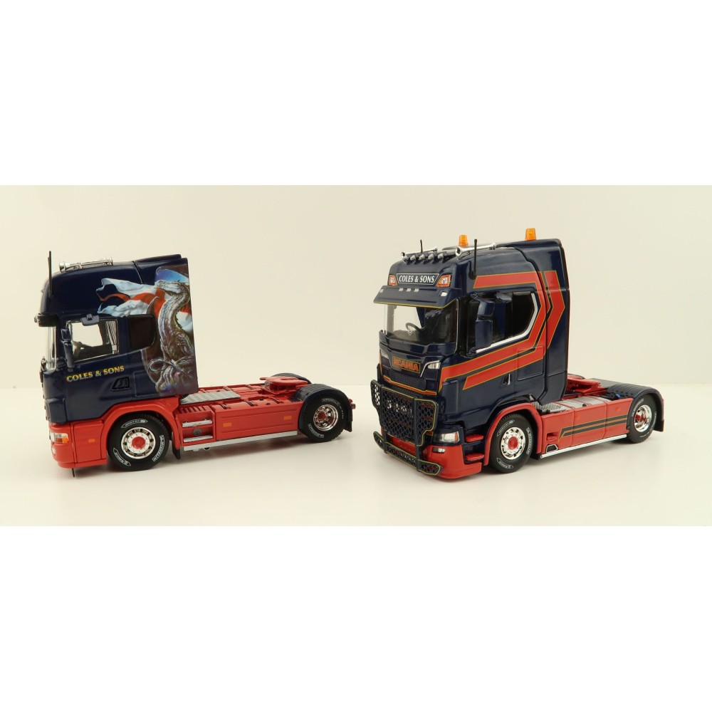 Tekno 84101 - Scania NG S-Serie Highline 4x2 & Scania 4-Serie Topline Truck - Twin Pack - Coles & Sons - Scale 1:50