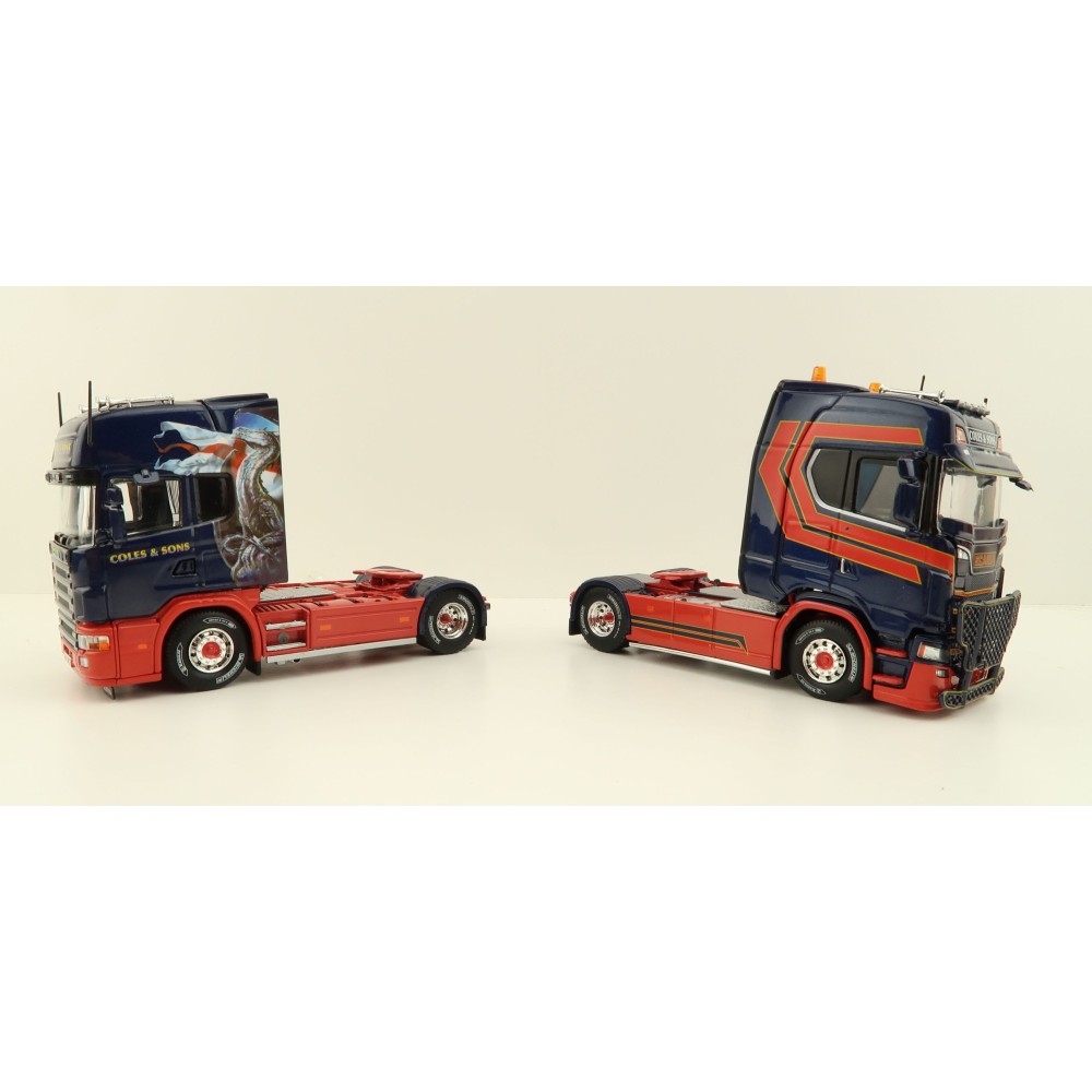 Tekno 84101 - Scania NG S-Serie Highline 4x2 & Scania 4-Serie Topline Truck - Twin Pack - Coles & Sons - Scale 1:50