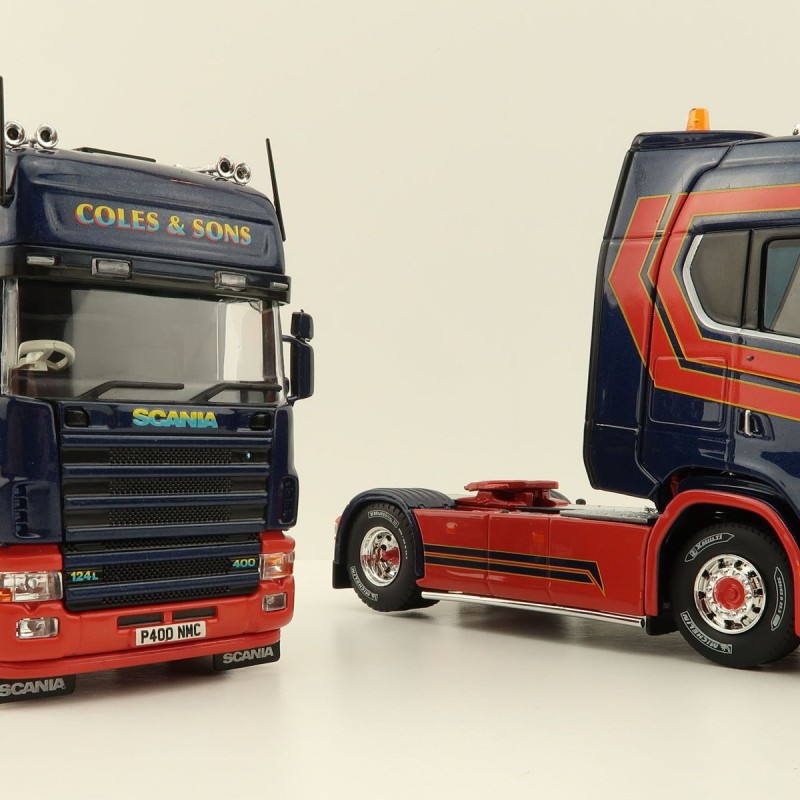 Tekno 84101 - Scania NG S-Serie Highline 4x2 & Scania 4-Serie Topline Truck - Twin Pack - Coles & Sons - Scale 1:50
