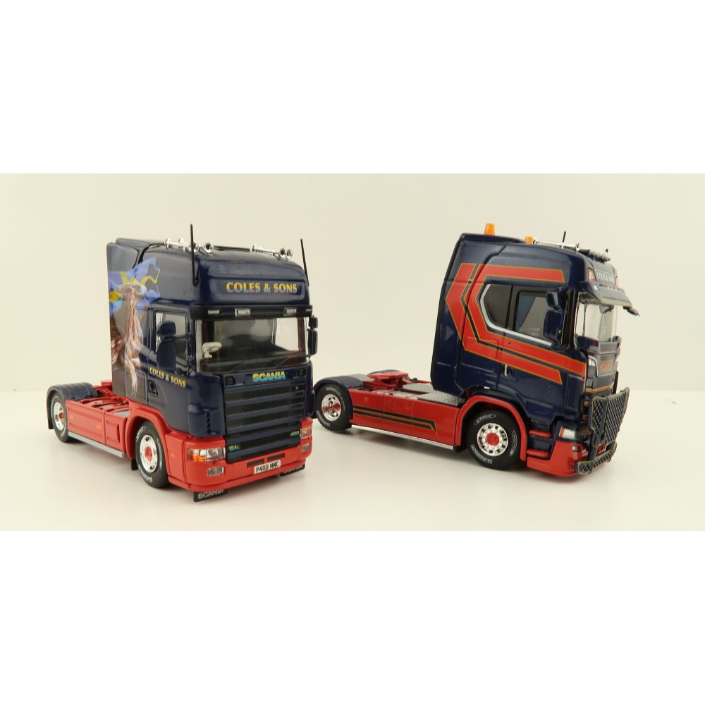 Tekno 84101 - Scania NG S-Serie Highline 4x2 & Scania 4-Serie Topline Truck - Twin Pack - Coles & Sons - Scale 1:50