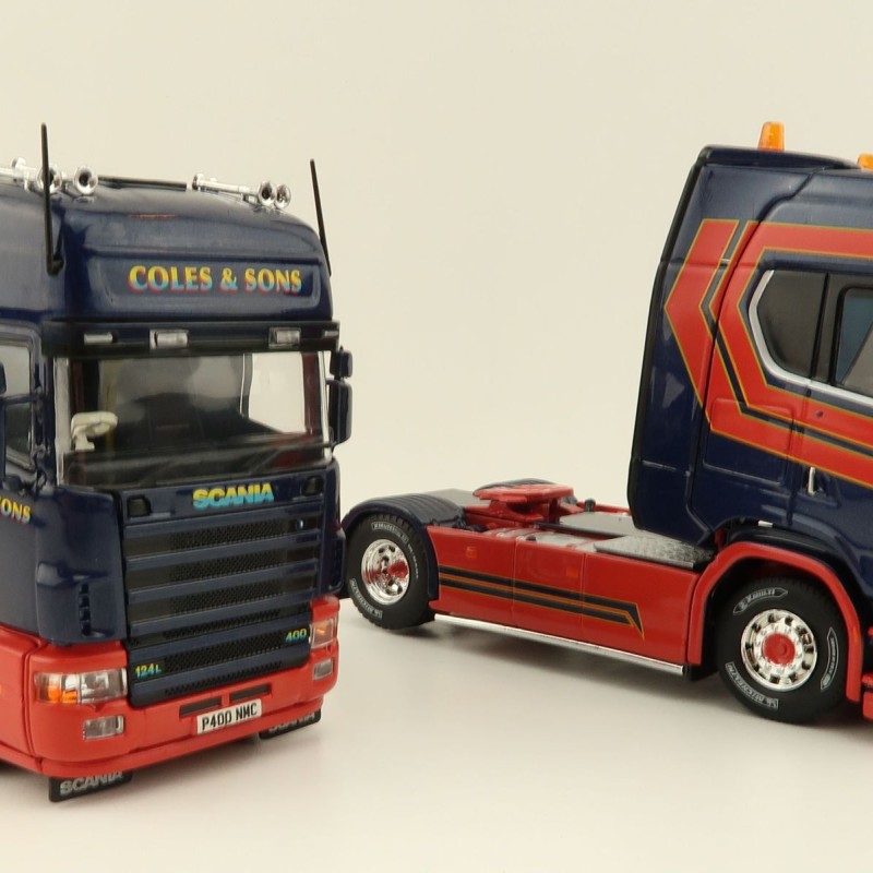 Tekno 84101 - Scania NG S-Serie Highline 4x2 & Scania 4-Serie Topline Truck - Twin Pack - Coles & Sons - Scale 1:50