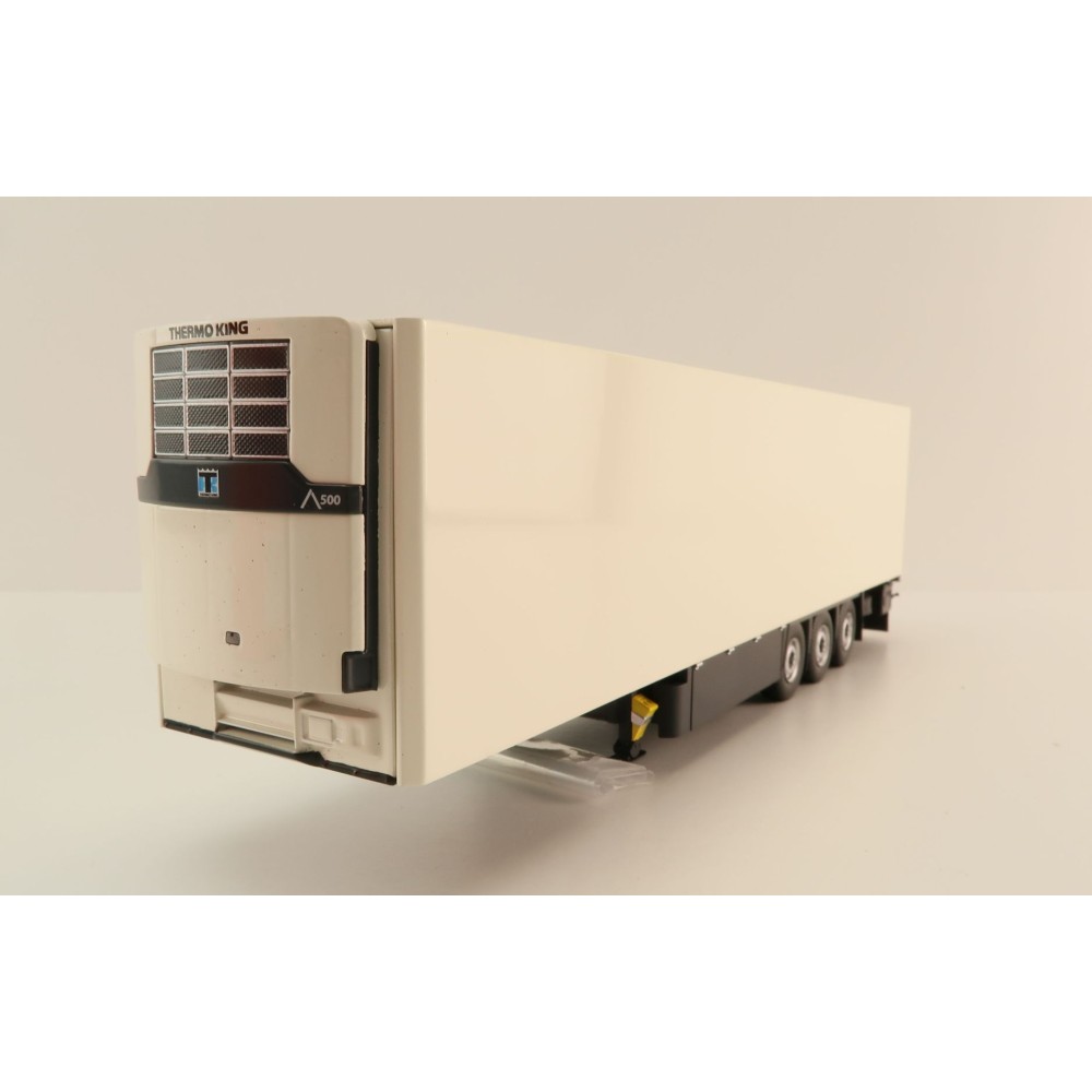 Tekno 85238-2 - Semi 3-axle Box Reefer Trailer White Thermo King - Scale 1:50