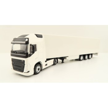 Tekno 85271 - Volvo FH05 Truck with Semi 3-axle Box trailer White - Scale 1:87