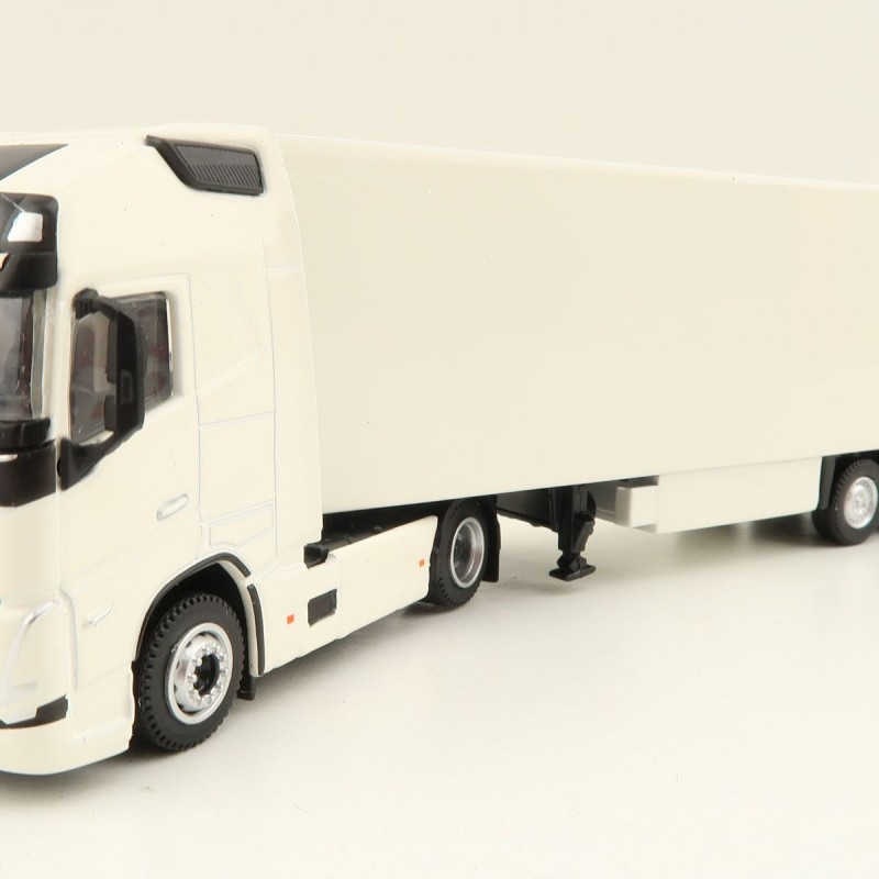 Tekno 85271 - Volvo FH05 Truck with Semi 3-axle Box trailer White - Scale 1:87