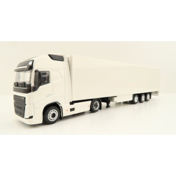 Tekno 85271 - Volvo FH05 Truck with Semi 3-axle Box trailer White - Scale 1:87