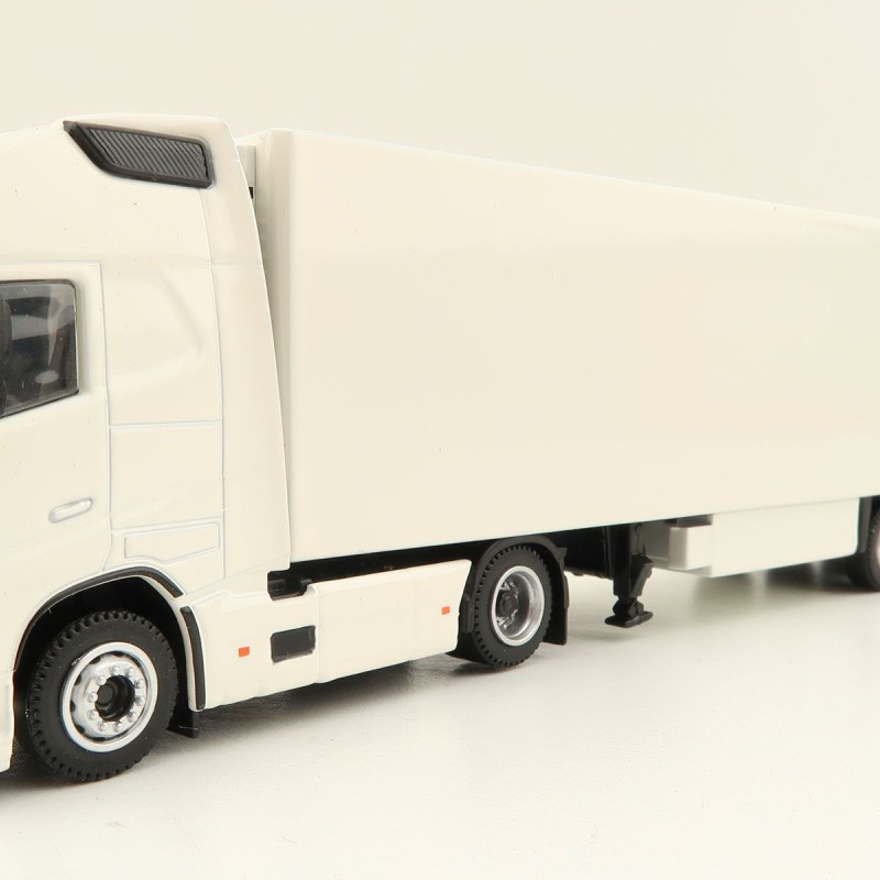 Tekno 85271 - Volvo FH05 Truck with Semi 3-axle Box trailer White - Scale 1:87