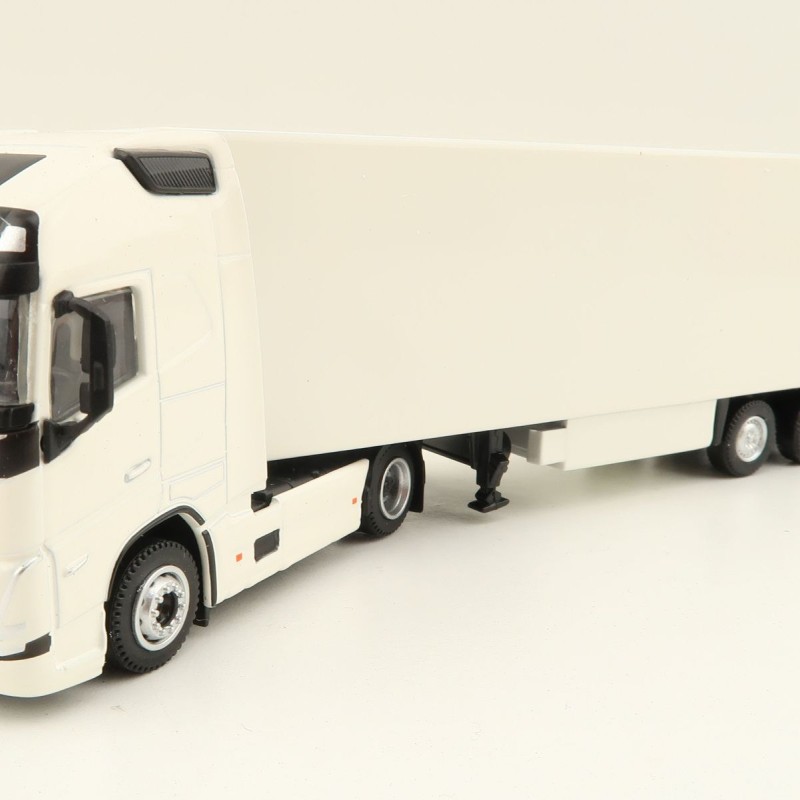 Tekno 85271 - Volvo FH05 Truck with Semi 3-axle Box trailer White - Scale 1:87