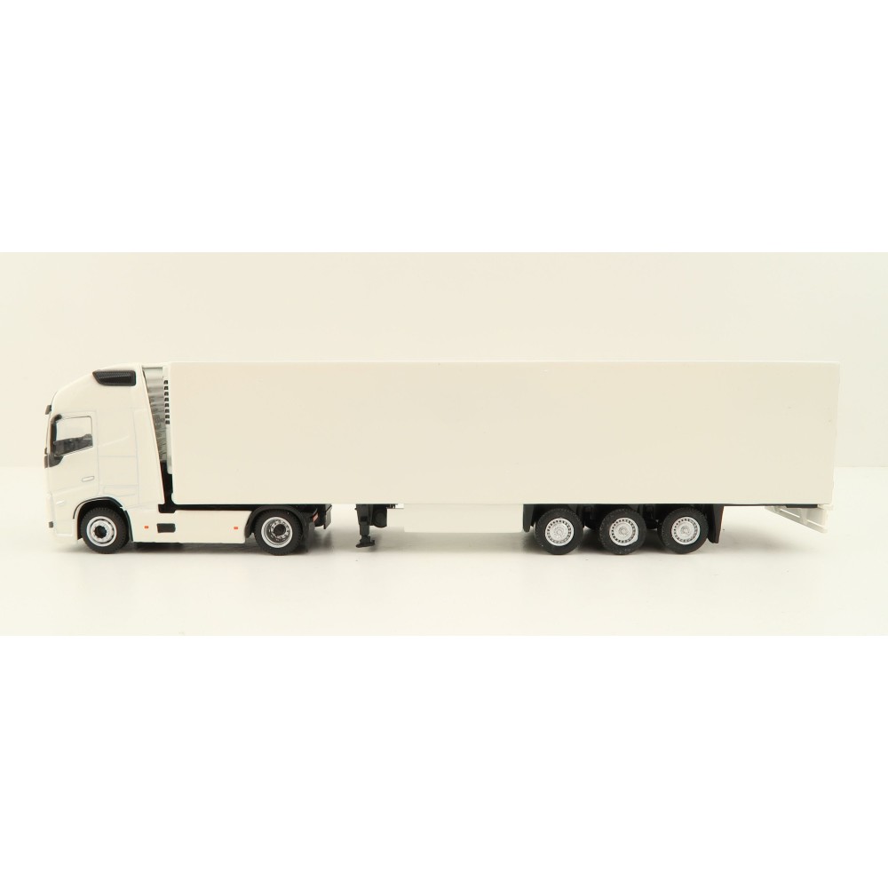 Tekno 85271 - Volvo FH05 Truck with Semi 3-axle Box trailer White - Scale 1:87