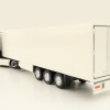 Tekno 85271 - Volvo FH05 Truck with Semi 3-axle Box trailer White - Scale 1:87