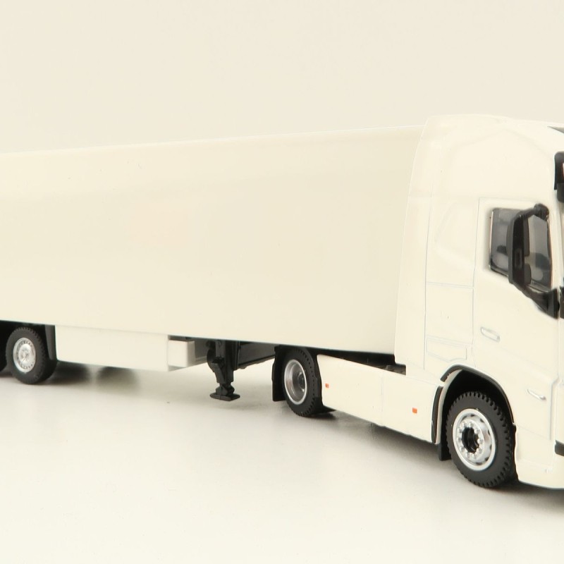 Tekno 85271 - Volvo FH05 Truck with Semi 3-axle Box trailer White - Scale 1:87