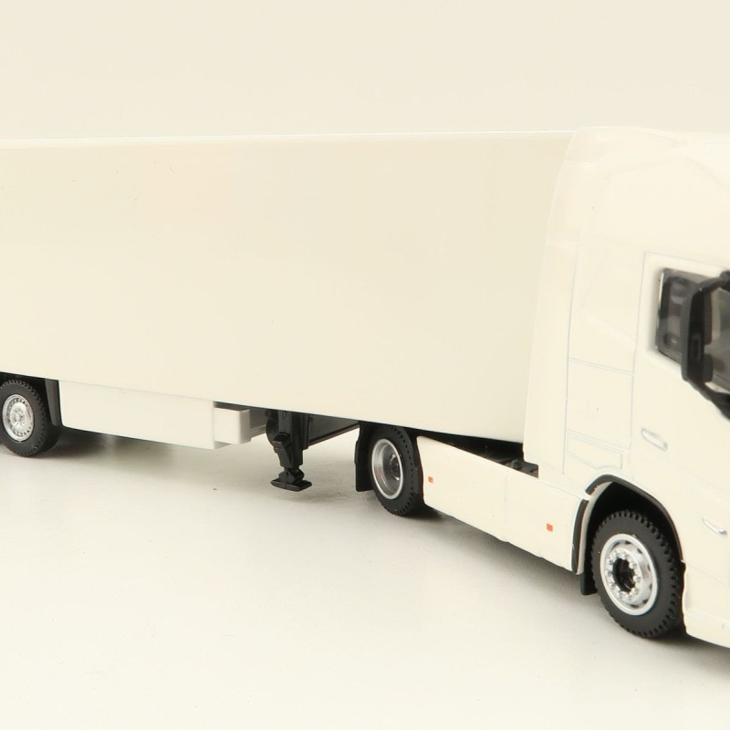 Tekno 85271 - Volvo FH05 Truck with Semi 3-axle Box trailer White - Scale 1:87