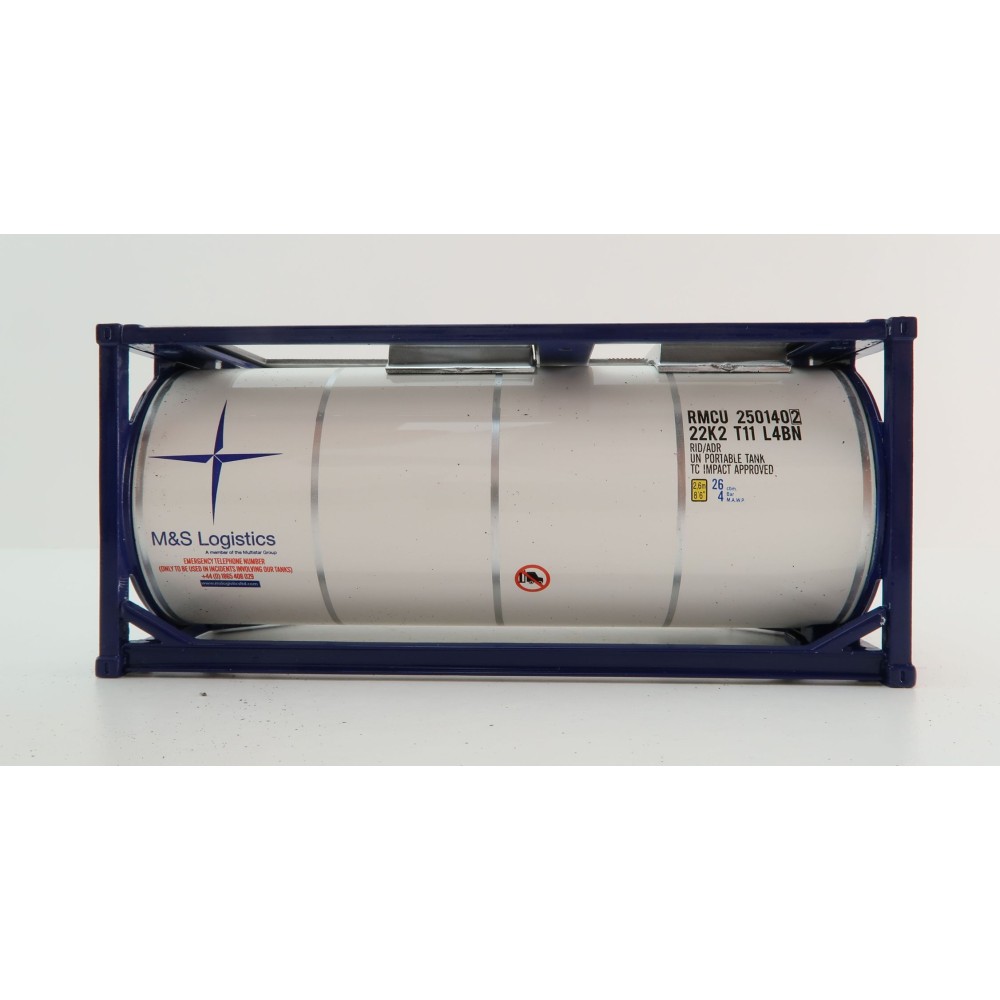 Tekno 85805 20ft Tank Shipping Container M&S Logistics - Scale 1:50