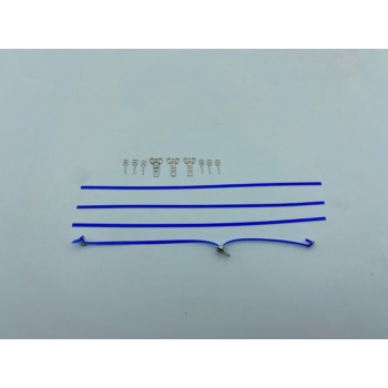 Tekno Parts 78822 4x Loading Ratchet Straps Blue Kit - Scale 1:50