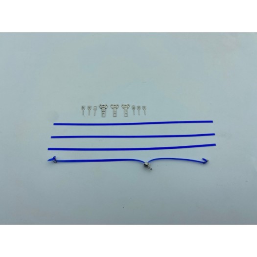 Tekno Parts 78822 4x Loading Ratchet Straps Blue Kit - Scale 1:50