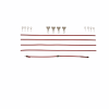 Tekno Parts 81802 5x Loading Ratchet Straps Red Kit - Scale 1:50