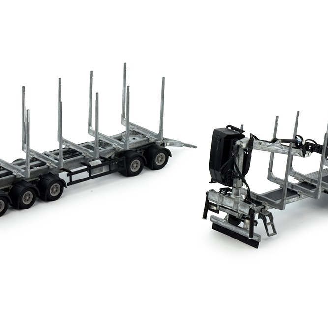 Tekno Parts 83175 Swedish Logging Transport Construction With Crane and Trailer Model Kit - Scale 1:50