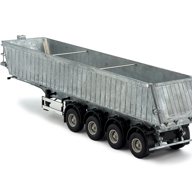 Tekno Parts 84063 4-axle Semi Tipper Trailer Model Kit - Scale 1:50