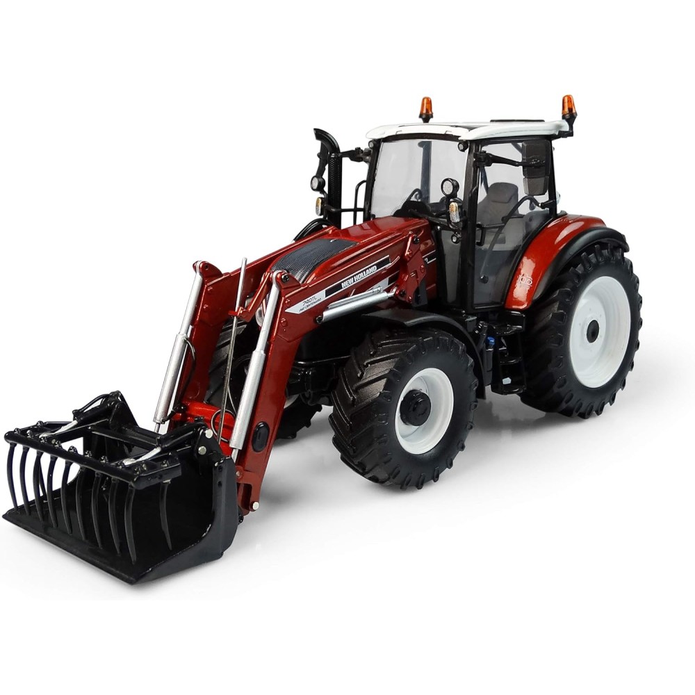 Universal Hobbies UH6235 New Holland T5.120 Fiat Centenario Tractor with 740TL Front Loader Terracotta Limited 1:32 