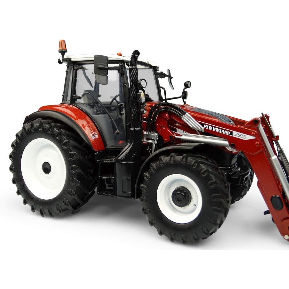 Universal Hobbies UH6235 New Holland T5.120 Fiat Centenario Tractor with 740TL Front Loader Terracotta Limited 1:32 