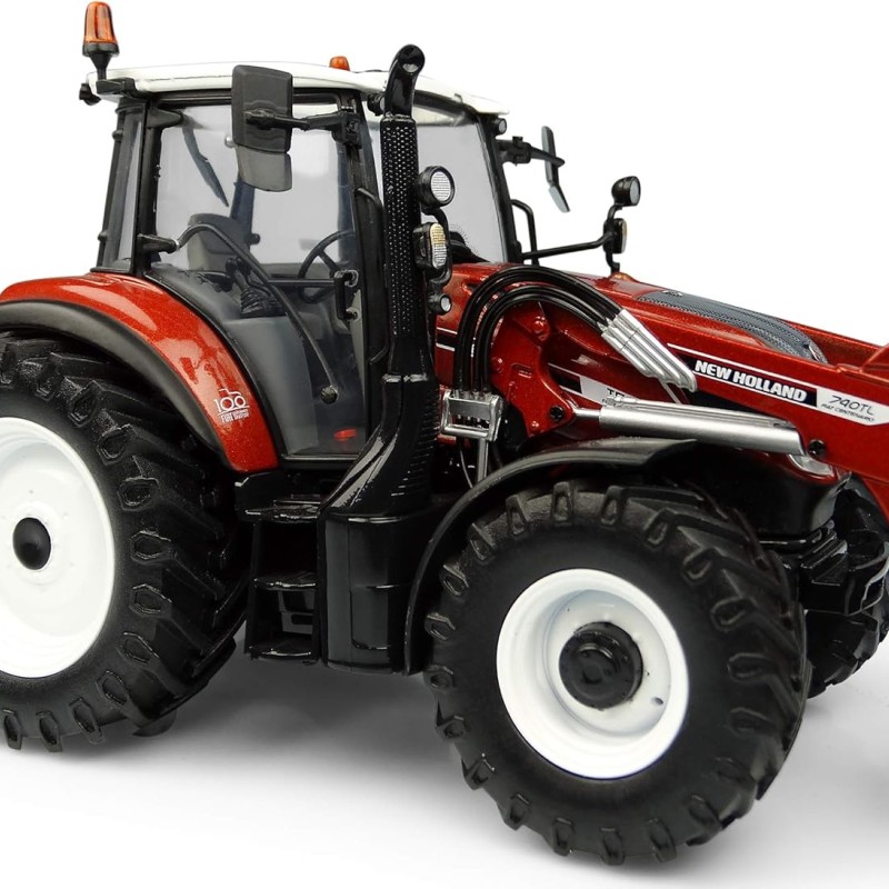 Universal Hobbies UH6235 New Holland T5.120 Fiat Centenario Tractor with 740TL Front Loader Terracotta Limited 1:32 
