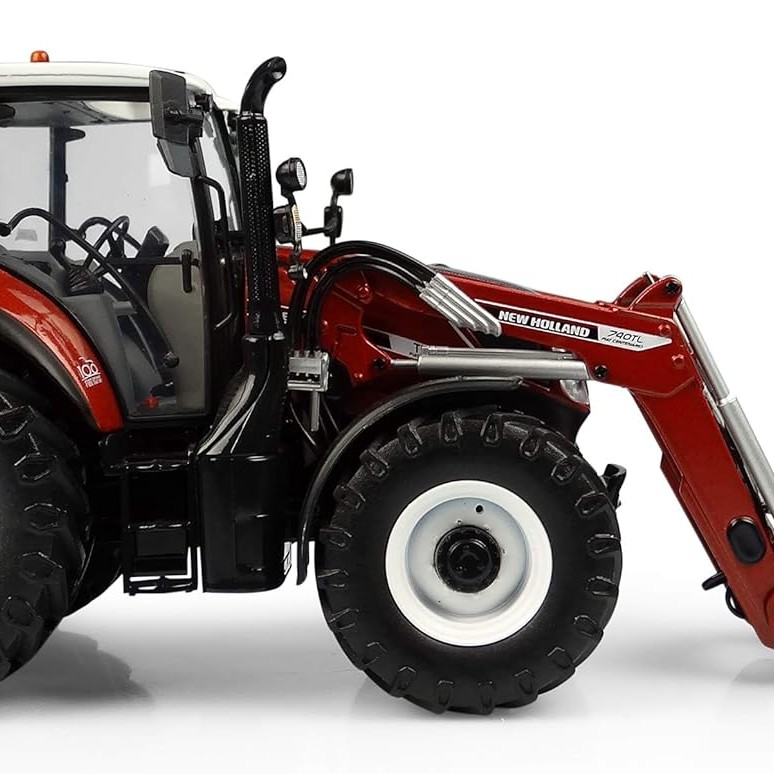 Universal Hobbies UH6235 New Holland T5.120 Fiat Centenario Tractor with 740TL Front Loader Terracotta Limited 1:32 