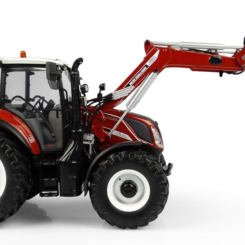 Universal Hobbies UH6235 New Holland T5.120 Fiat Centenario Tractor with 740TL Front Loader Terracotta Limited 1:32 