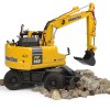 Universal Hobbies UH8162 Komatsu PW148-11 Wheeled Excavator with Bucket and Clamshell - Scale 1:50