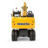 Universal Hobbies UH8162 Komatsu PW148-11 Wheeled Excavator with Bucket and Clamshell - Scale 1:50