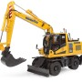 Universal Hobbies UH8163 Komatsu PW180-11 Wheeled Excavator with Bucket and Jackhammer - Scale 1:50
