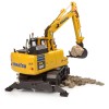 Universal Hobbies UH8163 Komatsu PW180-11 Wheeled Excavator with Bucket and Jackhammer - Scale 1:50