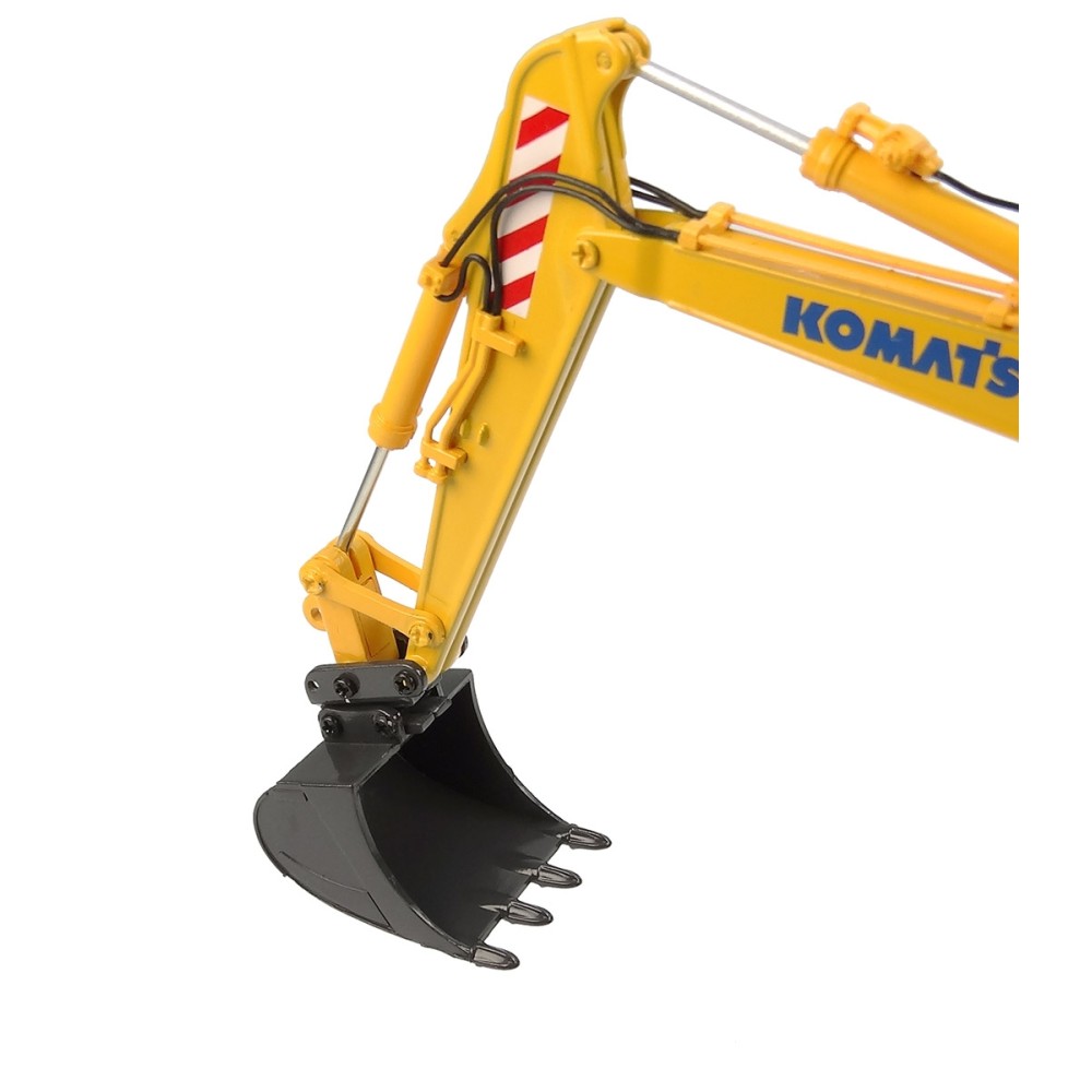 Universal Hobbies UH8163 Komatsu PW180-11 Wheeled Excavator with Bucket and Jackhammer - Scale 1:50